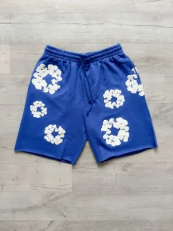 Denim Tears The Cotton Wreath Shorts Royal Blue review ghbj