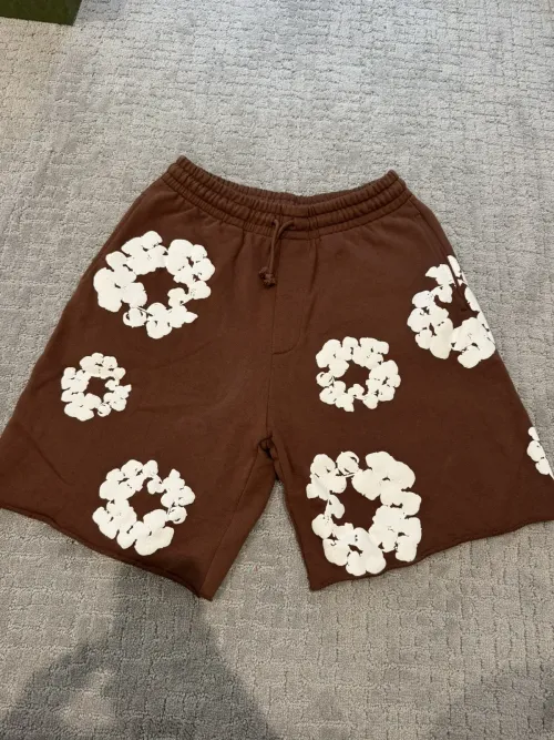 Denim Tears The Cotton Wreath Shorts Brown review 