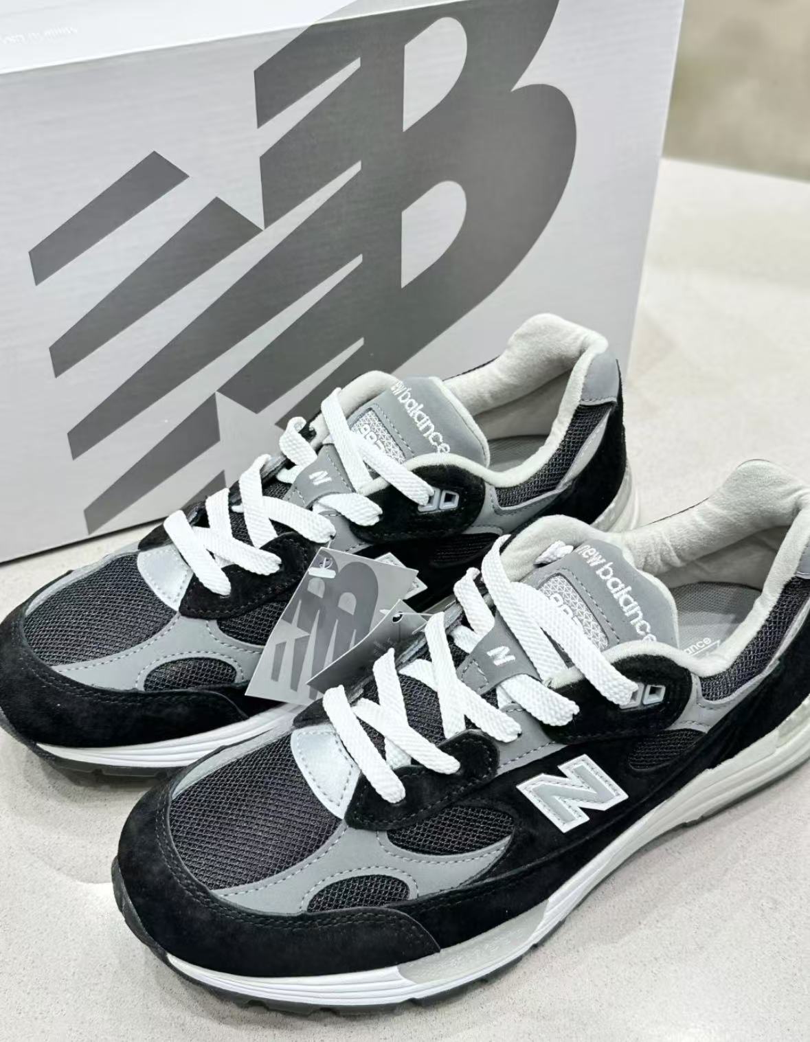 New Balance 992 Black Grey Suede M992EB review dfgvf