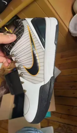 Nike Kobe 4 Protro White Black Del Sol   AV6339-101 review fgbhg