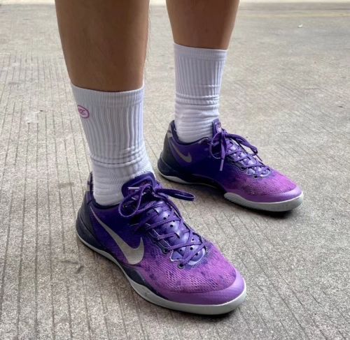 Nike Kobe 8 Playoffs Purple Platinum   555035-500  review 