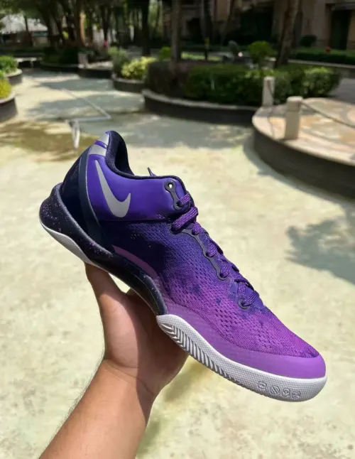 Nike Kobe 8 Playoffs Purple Platinum   555035-500  review 