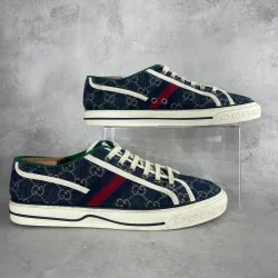 Gucci Tennis 1977 GG Logo Black Multi  review dgfv
