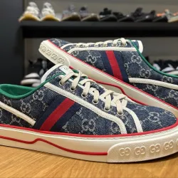Gucci Tennis 1977 GG Logo Black Multi (Women's)  606110 UN320 1291 review fdhbg