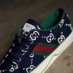 Gucci Tennis 1977 Denim GG Print  606111 2KQ10 4463 review gfdhg