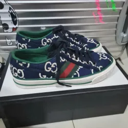 Gucci Tennis 1977 Denim GG Print  606111 2KQ10 4463 review gf