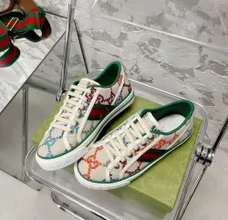 Gucci Tennis 1977 GG Logo White Multi  ‎606111 UFT30 8466 review gh