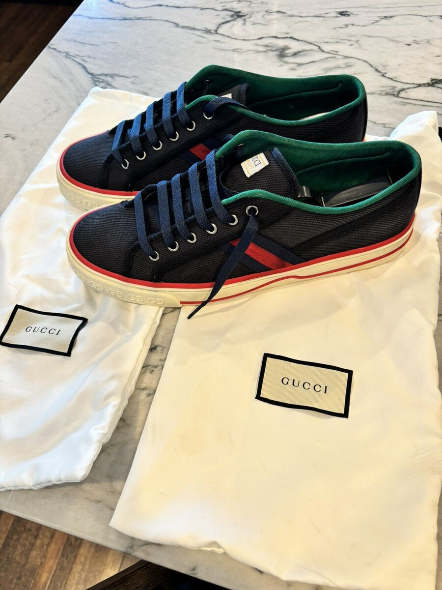 Gucci Tennis 1977 GG Logo Black Red review fdhg