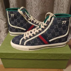 Gucci Tennis 1977 High Top Black Mini GG  625807 UN310 1290 review fbg