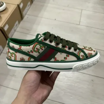 Gucci Tennis 1977 GG Logo Green Multi review dfg