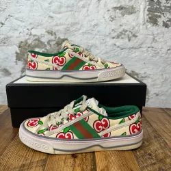 Gucci Tennis 1977 GG Logo Beige And Red review gfjhn
