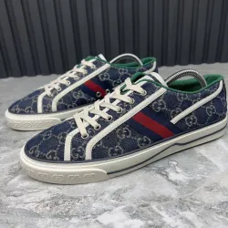 Gucci Tennis 1977 GG Logo Denim Blue review fgjnh