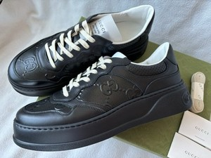 Gucci GG Embossed Black Leather  669582 1XL10 1000 review gfjnhn