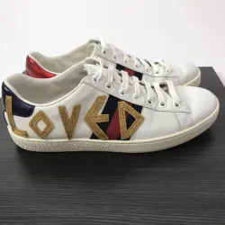 Gucci Ace Embroidered Love (Women's)  505328 DOPE0 9095 review ghng