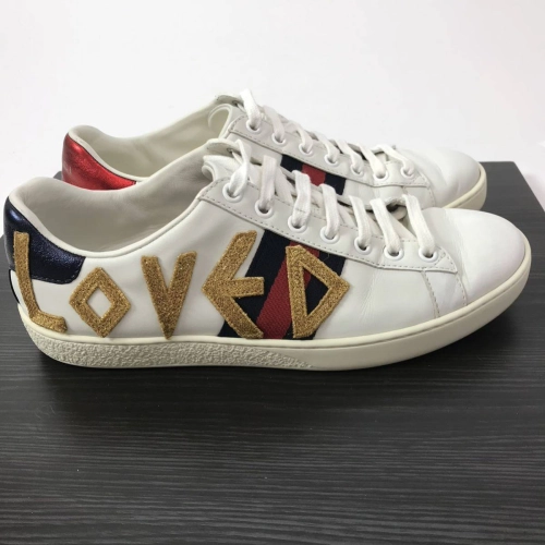 Gucci Ace Embroidered Love (Women's)  505328 DOPE0 9095 review 