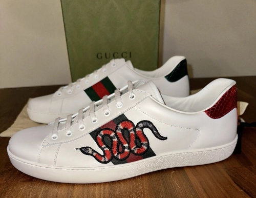 Gucci Ace Embroidered Snake  456230 A38G0 9064 review 