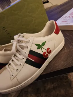 Gucci Ace Cherry G (Women's)  653135 1XG60 9065 review jm,kk