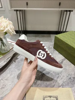 Gucci Interlocking Red White Suede review fbfgv