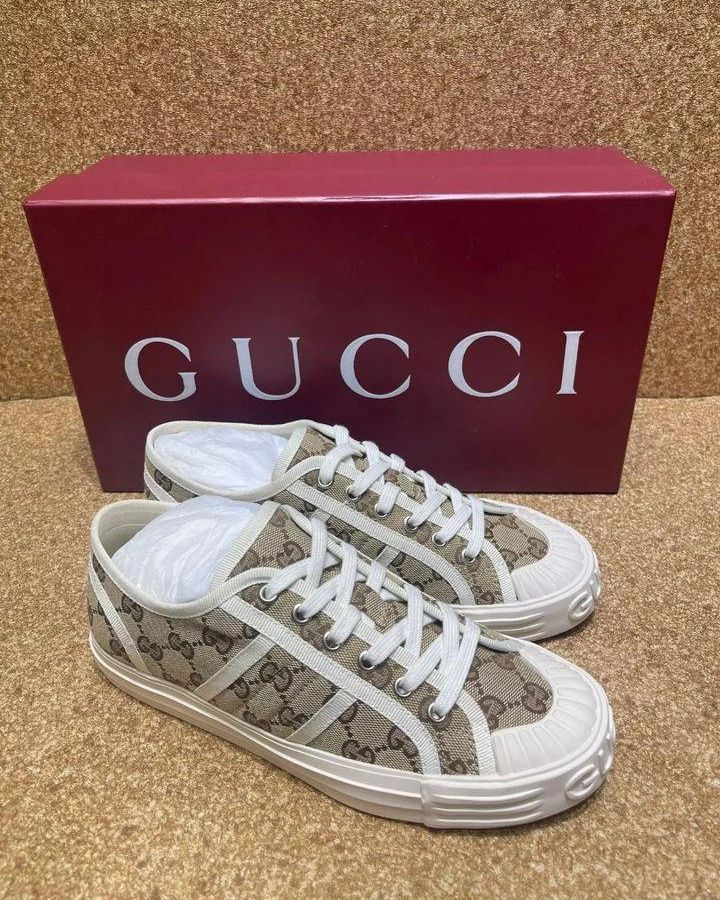 GUCCI Canvas Sneakers Shell Apricot review hkm