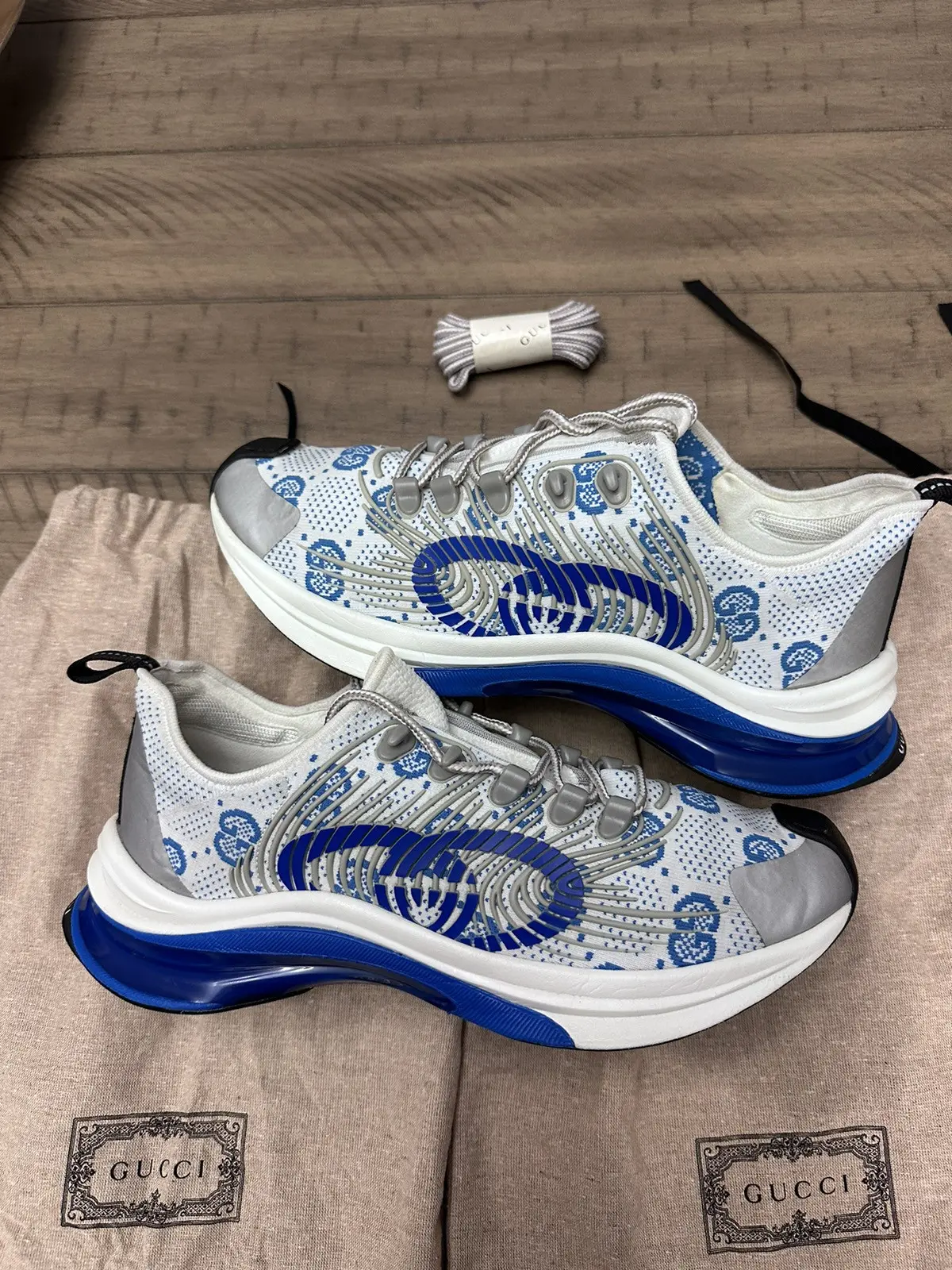 Gucci Run White Blue (Women's)  680903USN108485 review gh