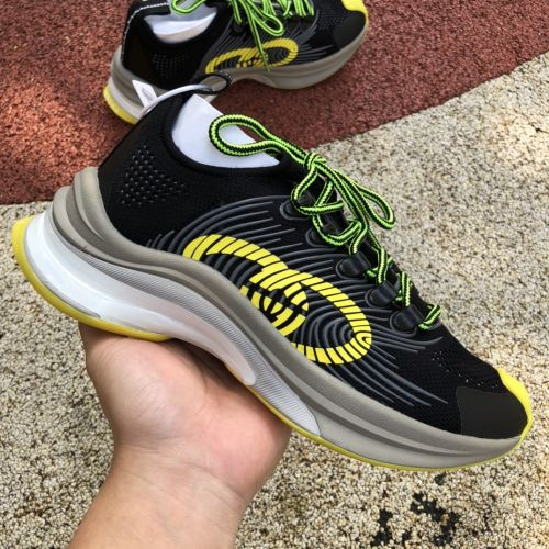 Gucci Run Black Yellow Beige   680938 USM10 8480 review fghng