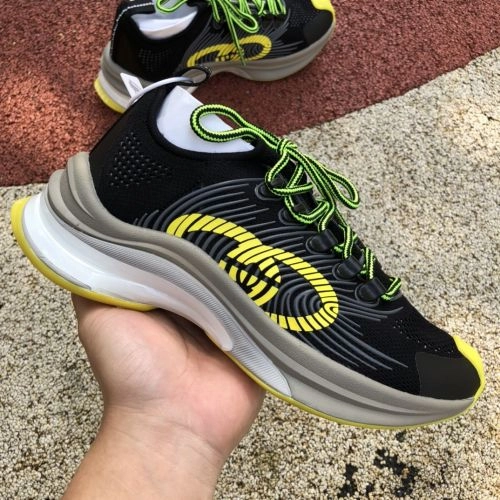 Gucci Run Black Yellow Beige   680938 USM10 8480 review 