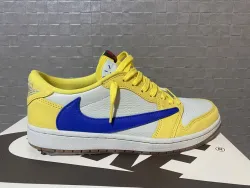 Air Jordan 1 Retro Low OG SP Travis Scott Canary (Women's) DZ4137-700 review gfb