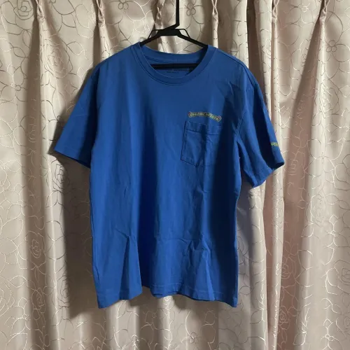 Chrome Hearts New Chrome Hearts Scroll Banner Dopamine Color Pocket T-shirt Blue CH2024 review 