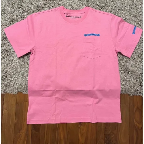 Chrome Hearts New Chrome Hearts Scroll Banner Dopamine Color Pocket T-shirt Pink CH2024 review 