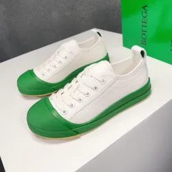 Bottega Veneta White Green Vulcan Sneakers review gfhng