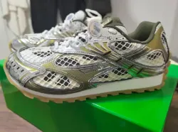 Bottega Veneta Orbit Silver Olive Green review dfhgb