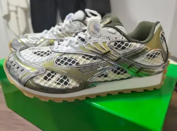 Bottega Veneta Orbit Silver Olive Green review dfhgb