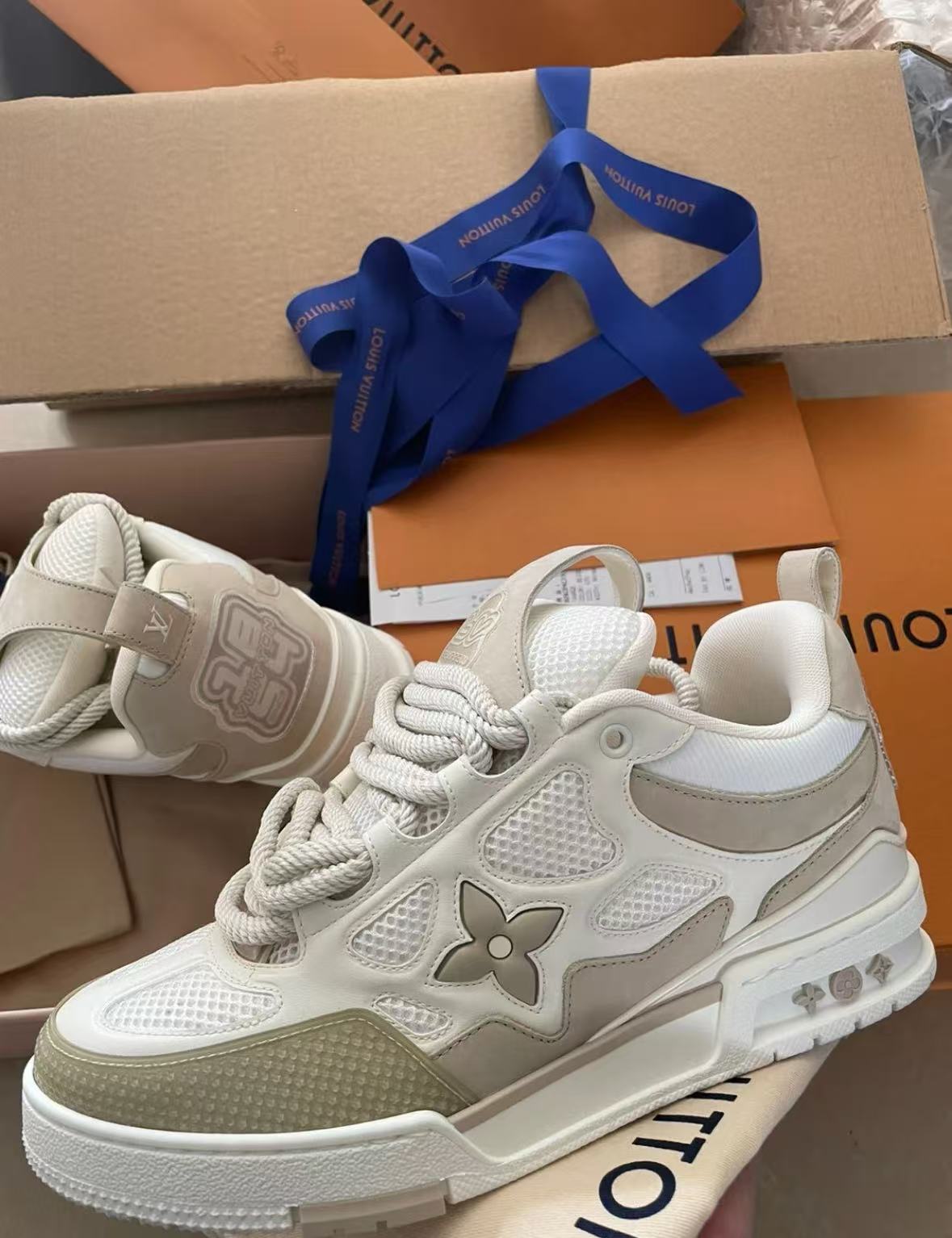 Louis Vuitton LV Skate Sneaker Beige White  1AARQH review fgj