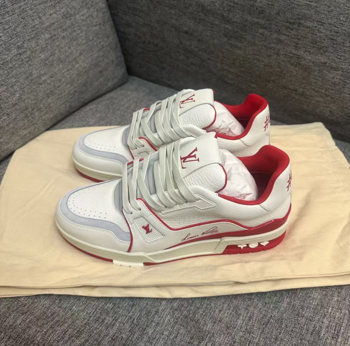 Louis Vuitton Trainer Red  1ABFBL review drgrf