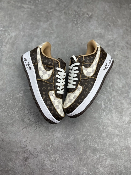 Nike Air Force 1 Low x Louis Vuitton Monogram Brown Damier Azur  review 