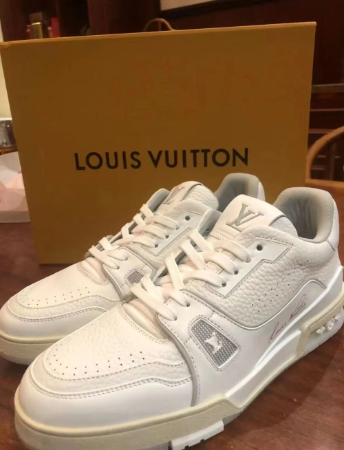  Louis Vuitton Trainer White Litchi Pattern  FD0221 review 