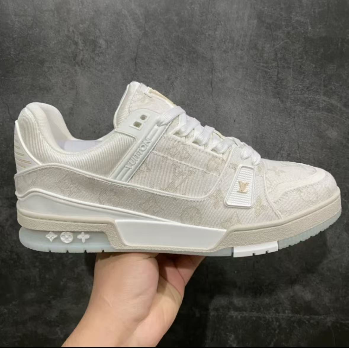  Louis Vuitton Trainer White Denim  MS0241 review dfhgb 01
