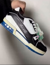 Louis Vuitton Trainer Black Blue  GO1220 review jmh