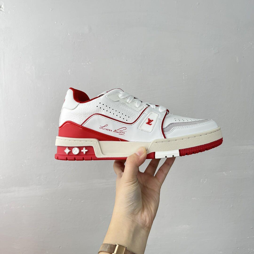 Louis Vuitton Trainer #54 Signature White Red  1ABFBE review fgaz