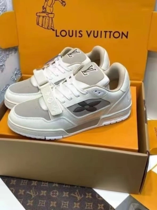 Louis Vuitton LV Trainer Monogram Flower Beige 1ACW44 review 