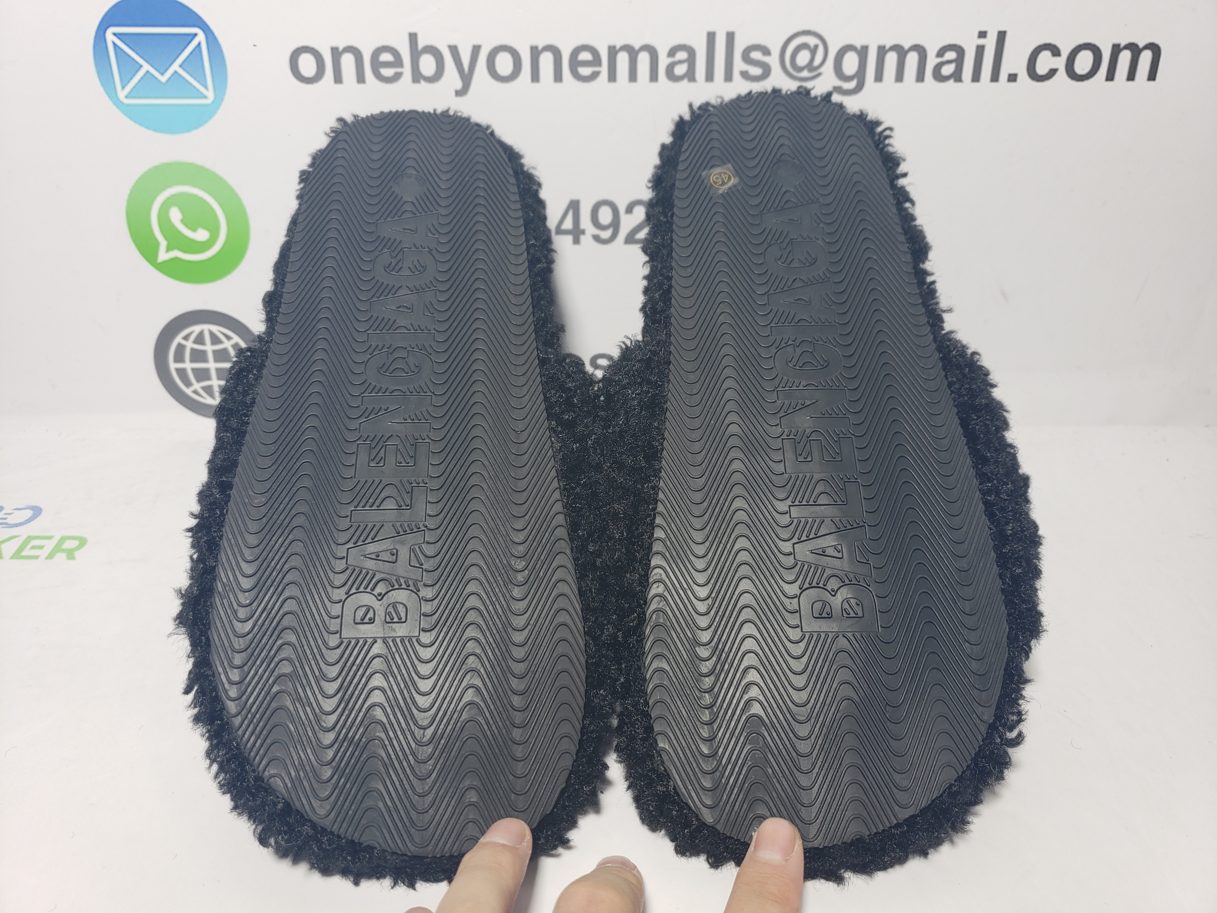 Balenciaga Furry Slide Coke Label Black review Obosneaker 03