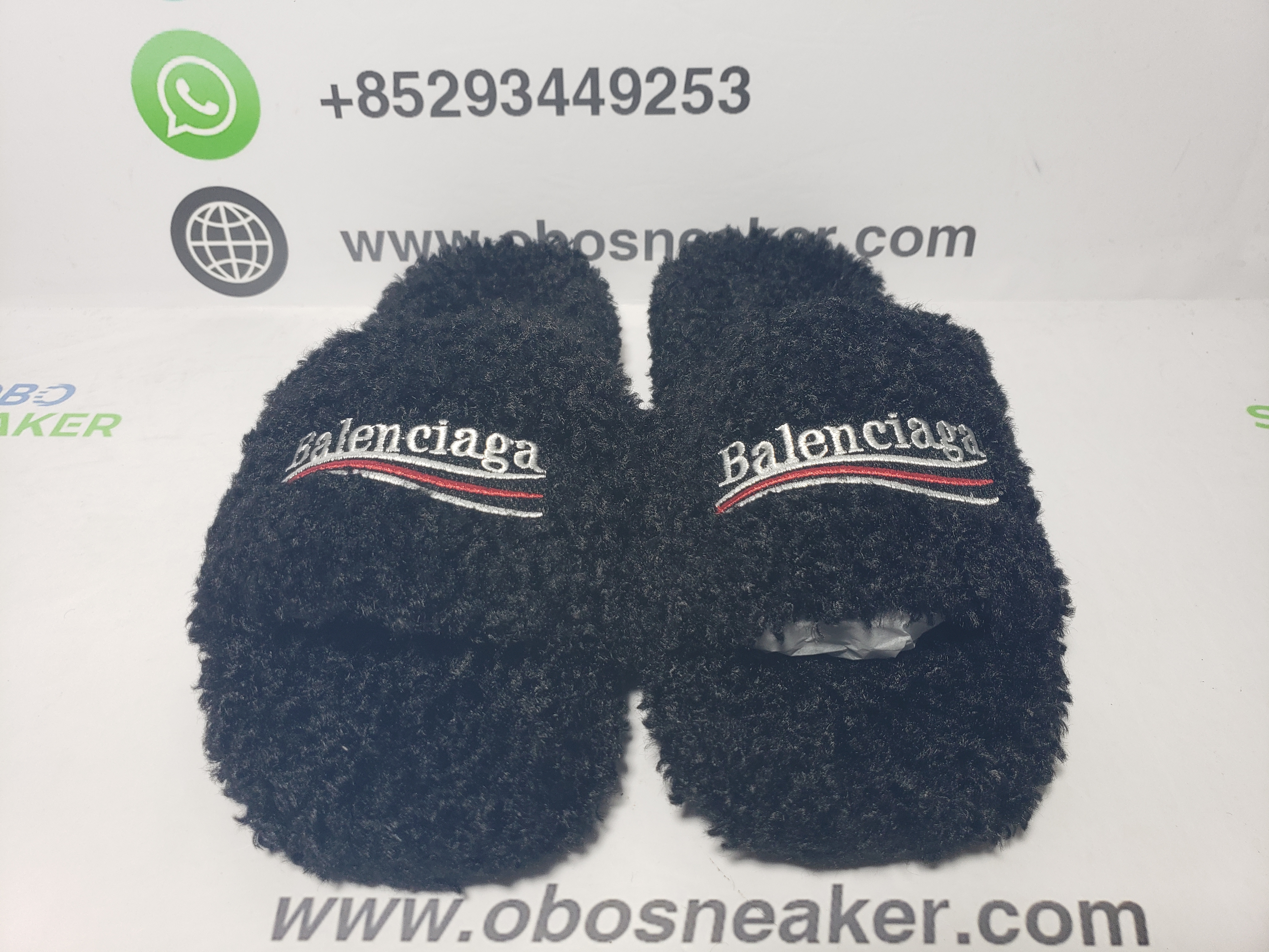 Balenciaga Furry Slide Coke Label Black review Obosneaker 06