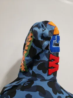 OBO BAPE COLOR CAMO SHARK ZIP HOODIE NAVY review Obosneaker 03