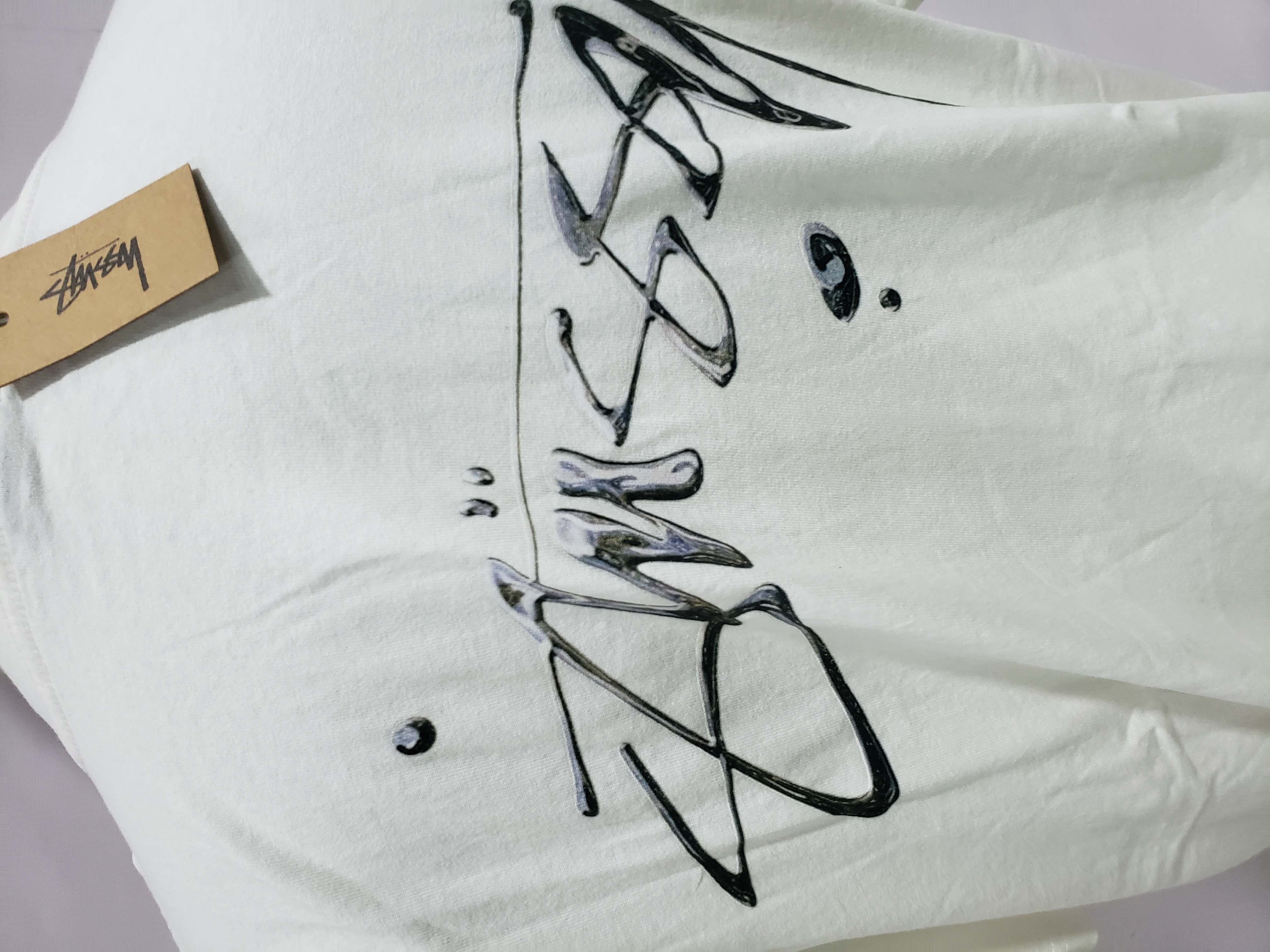Stussy Signature Painting Print Short Sleeve White review Obosneaker 01