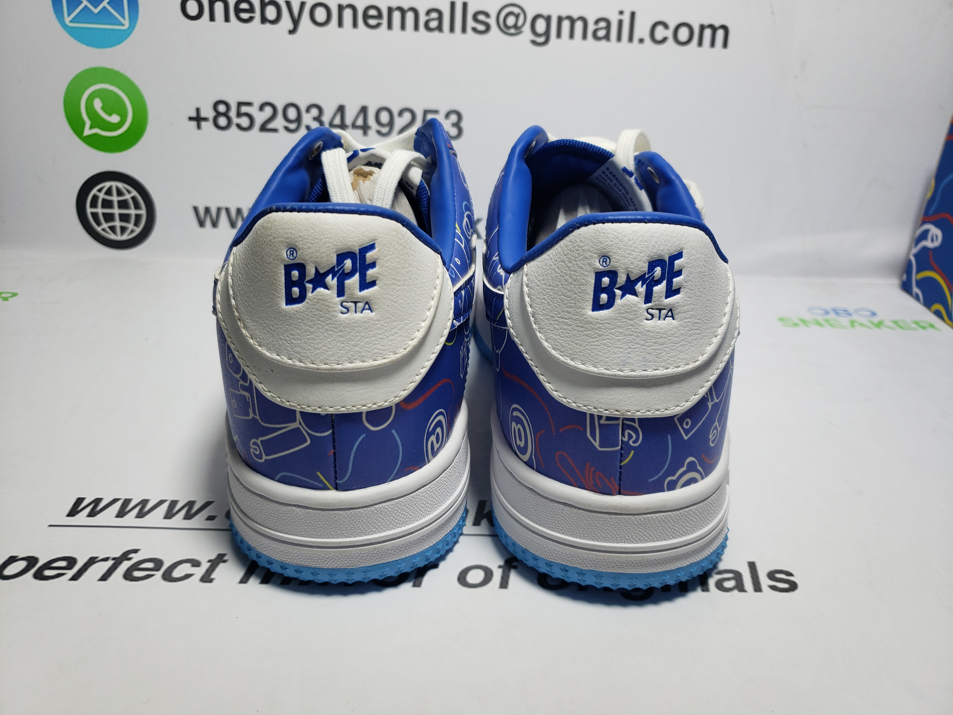 A Bathing Ape Bape Sta Low Black Blue Color Spray Painting  1H73 191 913  review Obosneaker 00