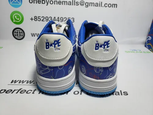 A Bathing Ape Bape Sta Low Black Blue Color Spray Painting  1H73 191 913  review 