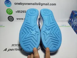 A Bathing Ape Bape Sta Low Black Blue Color Spray Painting  1H73 191 913  review Obosneaker 03