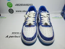 A Bathing Ape Bape Sta Low Black Blue Color Spray Painting  1H73 191 913  review Obosneaker 04