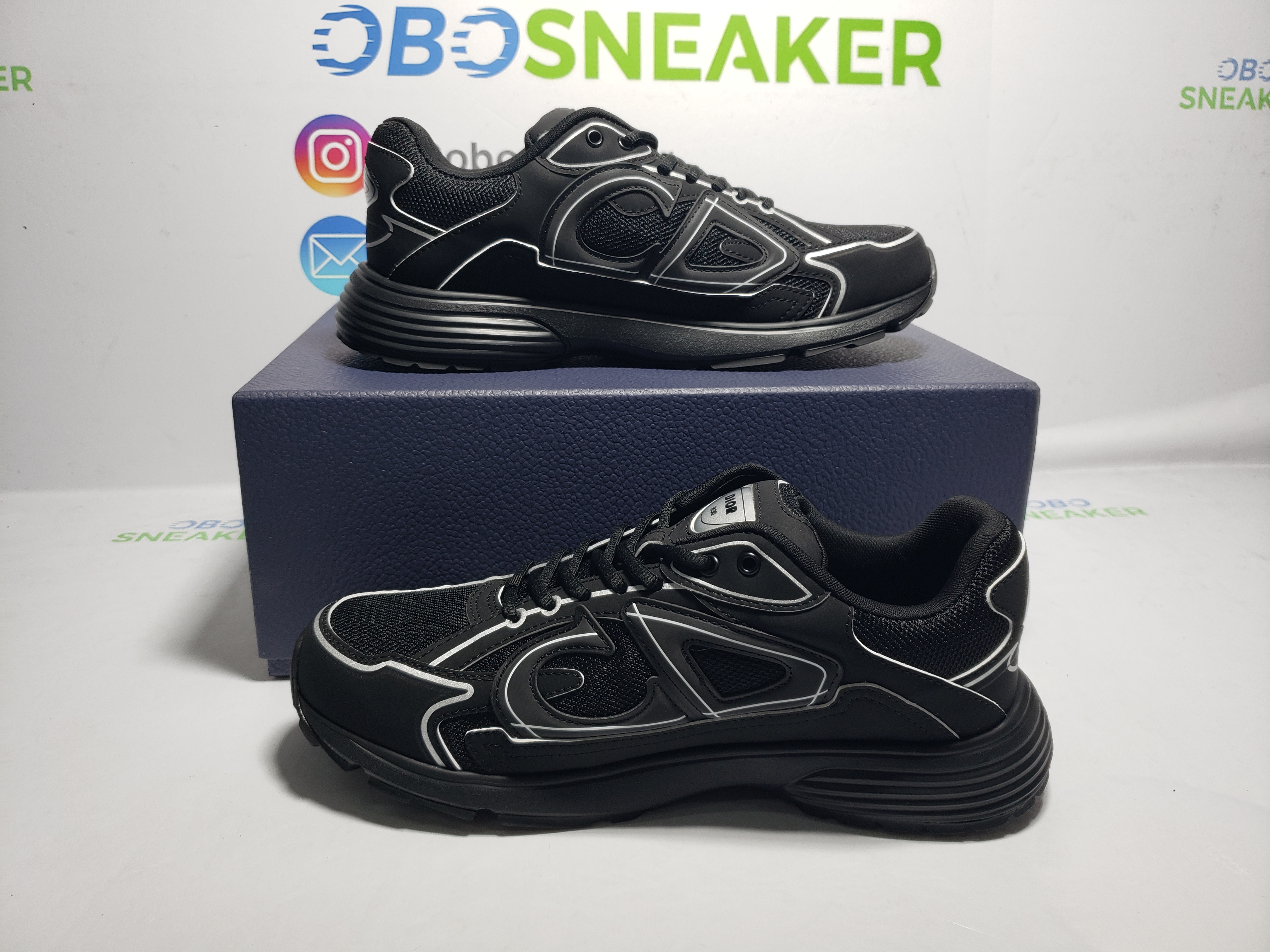 Dior Light Grey 'B30' Sneakers New Reflective 3SN27ZIR-16536 review Obosneaker 00