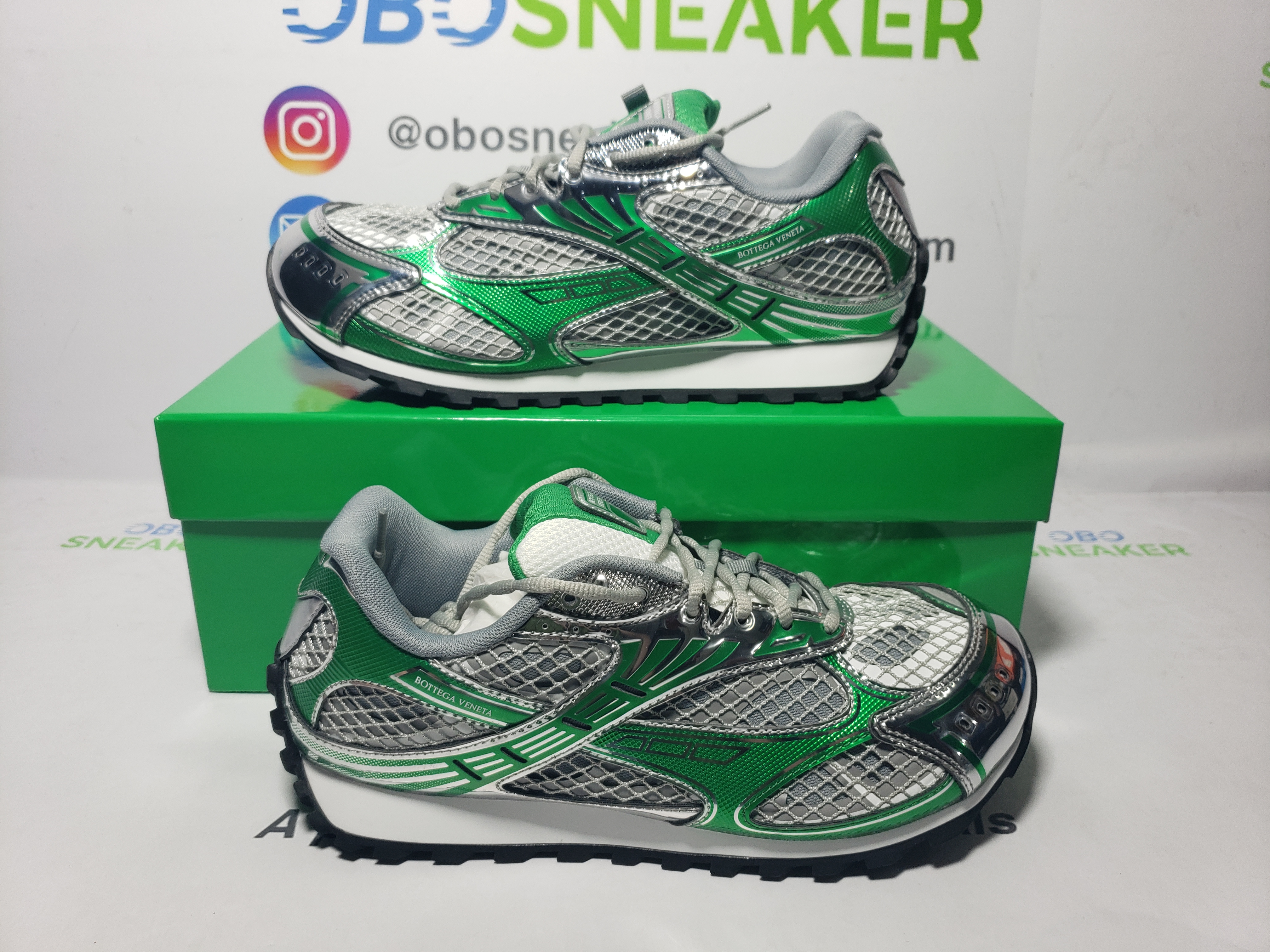 Bottega Veneta Orbit Silver Parakeet (Women's)  755915V2X401428 review Obosneaker 04